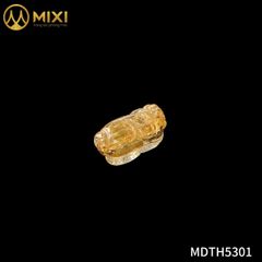 Mặt Dây Tỳ Hưu Thạch Anh Tóc Vàng Bã Mía Vip