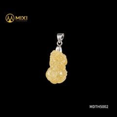 Mặt Dây Tỳ Hưu Thạch Anh Tóc Vàng 3A