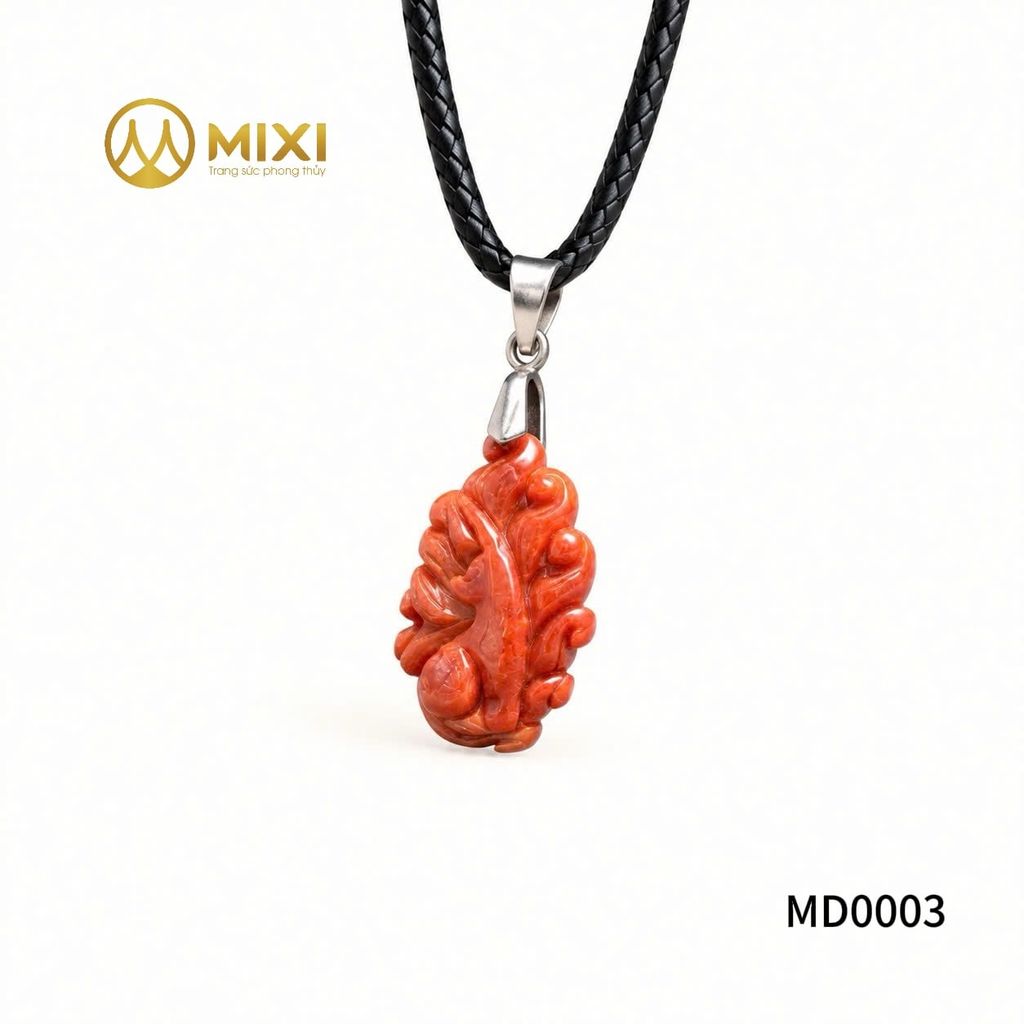 Mặt Dây Cửu Vĩ Hồ Ly Ngọc Huyết Đỏ