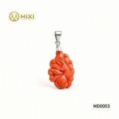 Mặt Dây Cửu Vĩ Hồ Ly Ngọc Huyết Đỏ