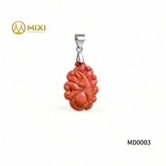 Mặt Dây Cửu Vĩ Hồ Ly Ngọc Huyết Đỏ