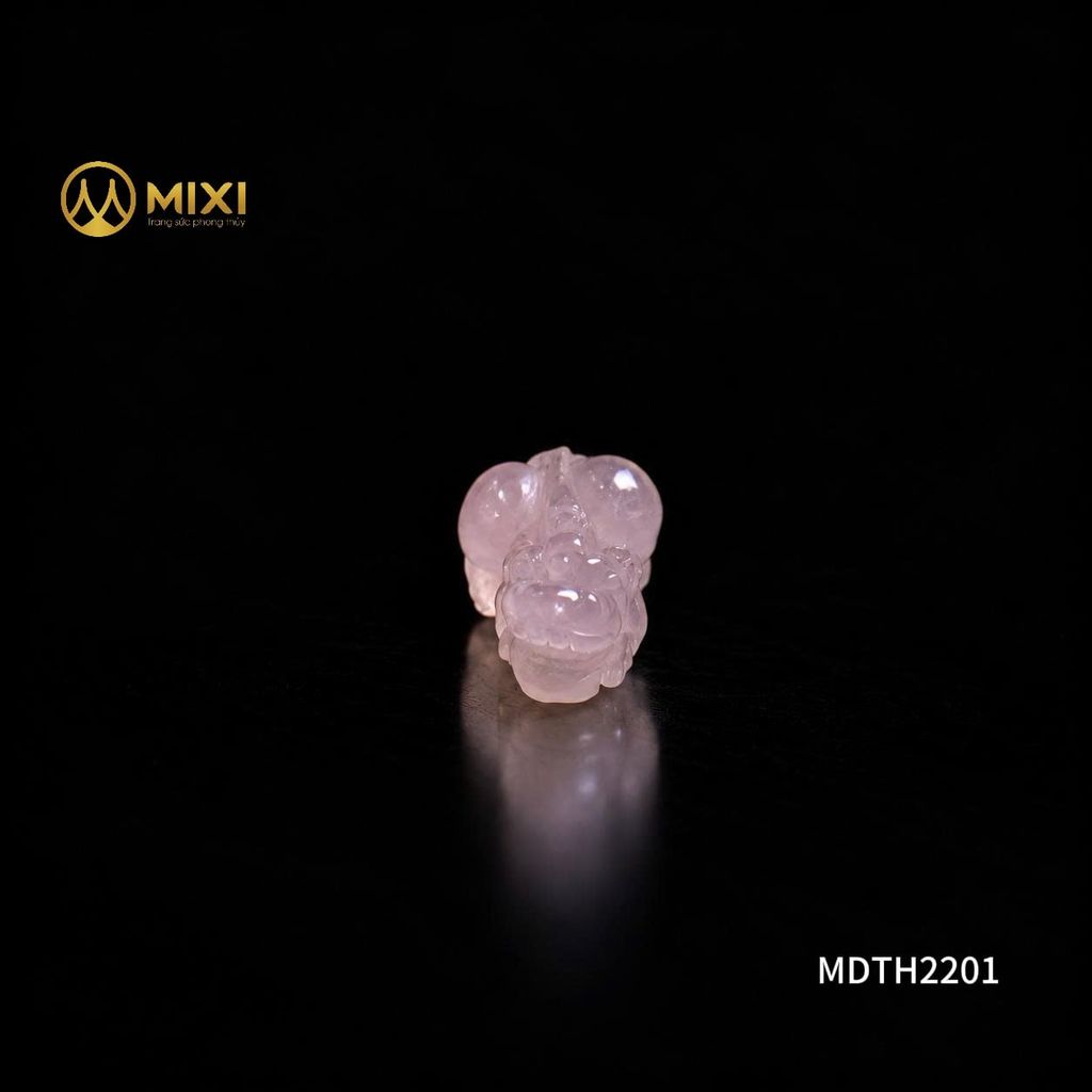 Mặt Dây Tỳ Hưu Thạch Anh Hồng 2A