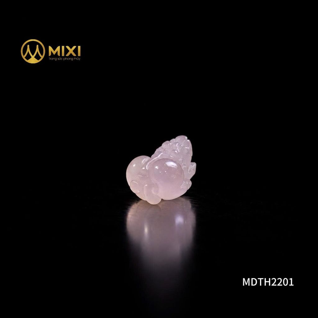 Mặt Dây Tỳ Hưu Thạch Anh Hồng 2A