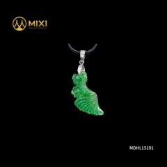 Mặt Dây Hồ Ly Thạch Anh Dâu Tây Xanh 2A Ôm Hoa