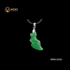 Mặt Dây Hồ Ly Thạch Anh Dâu Tây Xanh 2A Ôm Hoa
