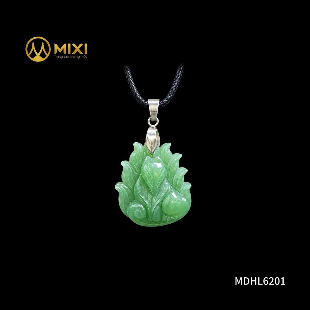 Mặt Dây Hồ Ly Thạch Anh Xanh 2A Chúa