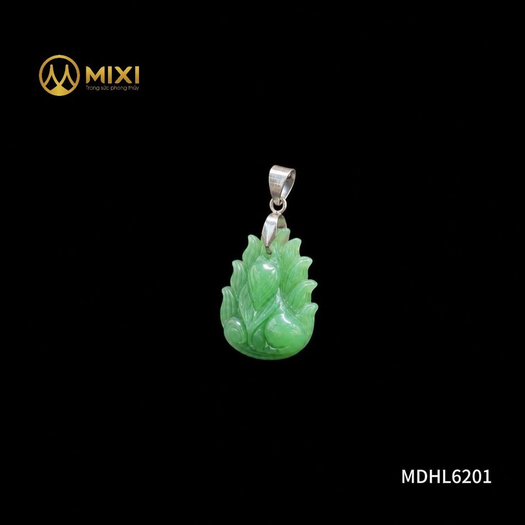 Mặt Dây Hồ Ly Thạch Anh Xanh 2A Chúa