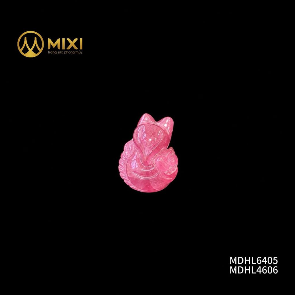 Mặt Đá Hồ Ly Ruby 2A Ôm hoa