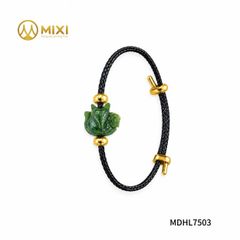 Mặt Dây Hồ Ly Ngọc Bích Nephrite 2A Ôm Hoa