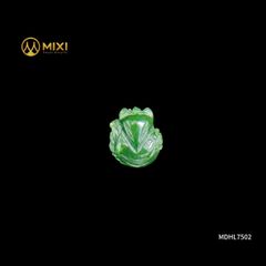 Mặt Dây Hồ Ly Ngọc Bích Nephrite 2A Ôm Hoa