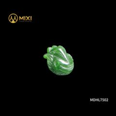 Mặt Dây Hồ Ly Ngọc Bích Nephrite 2A Ôm Hoa