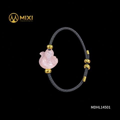 Hồ Ly Thạch Anh Hồng 2A Ôm Hoa