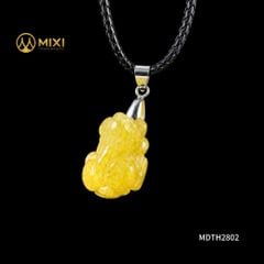 Mặt Dây Tỳ Hưu Thạch Anh Tóc Vàng 1A