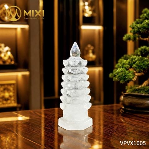 Tháp Văn Xương Thạch Anh Trắng 2A 7 Tầng