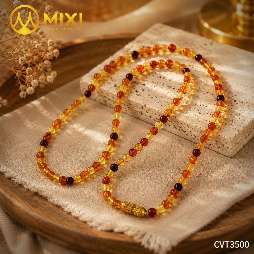 Chuỗi Hổ Phách Ba Màu