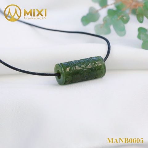 Lu Thống Ngọc Bích Nephrite Khắc Hoa Văn