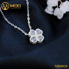 Mặt Dây Cỏ 4 Lá Mặt Trăng Bọc Bạc