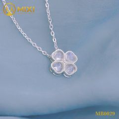 Mặt Dây Cỏ 4 Lá Mặt Trăng Bọc Bạc