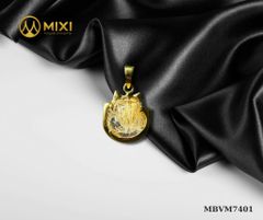 Mặt Dây Hồ Ly Thạch Anh Tóc Vàng 3A Ôm Hoa Bọc Vàng 10k