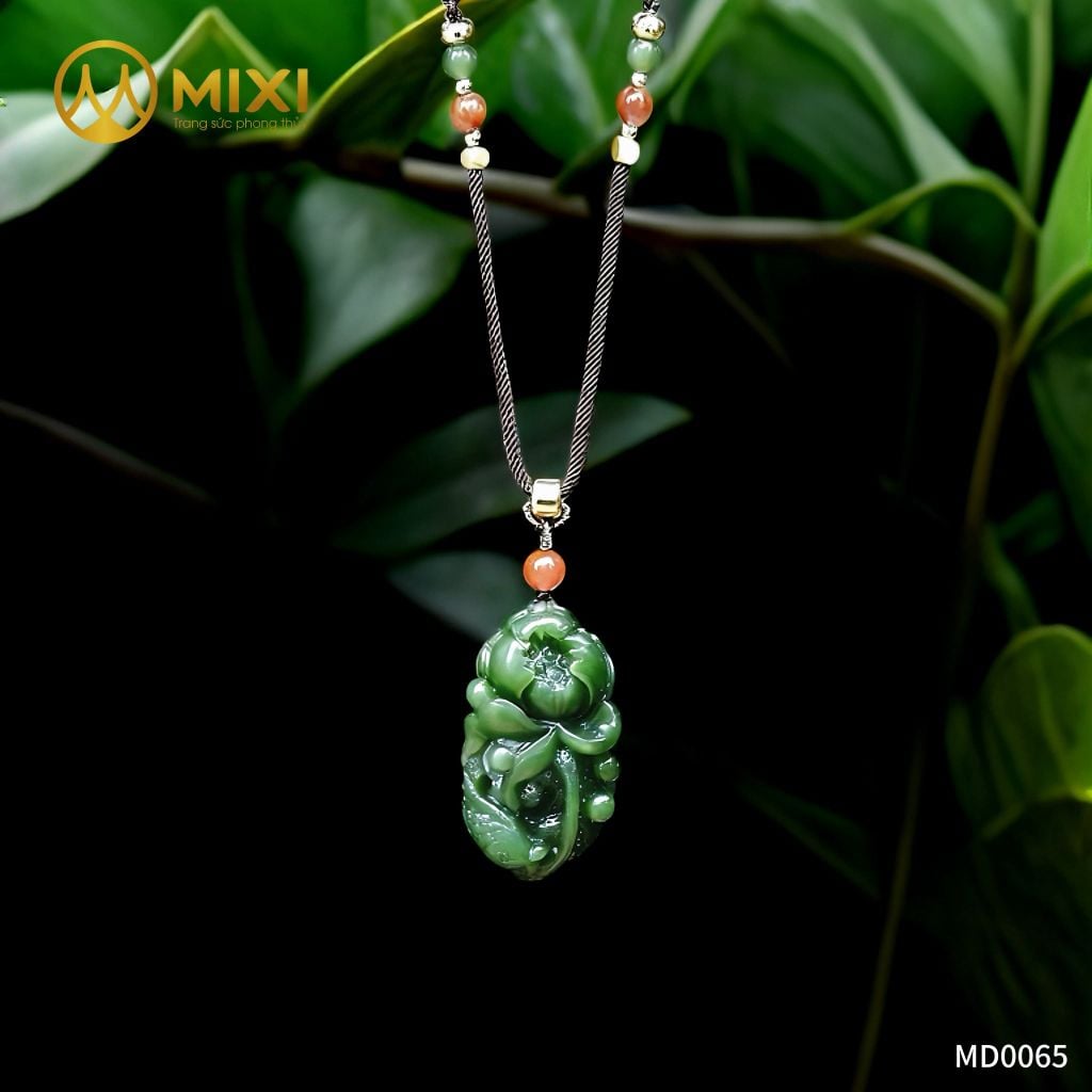 Mặt Dây Ngư Liên Phú Quý Ngọc Bích Nephrite Vip