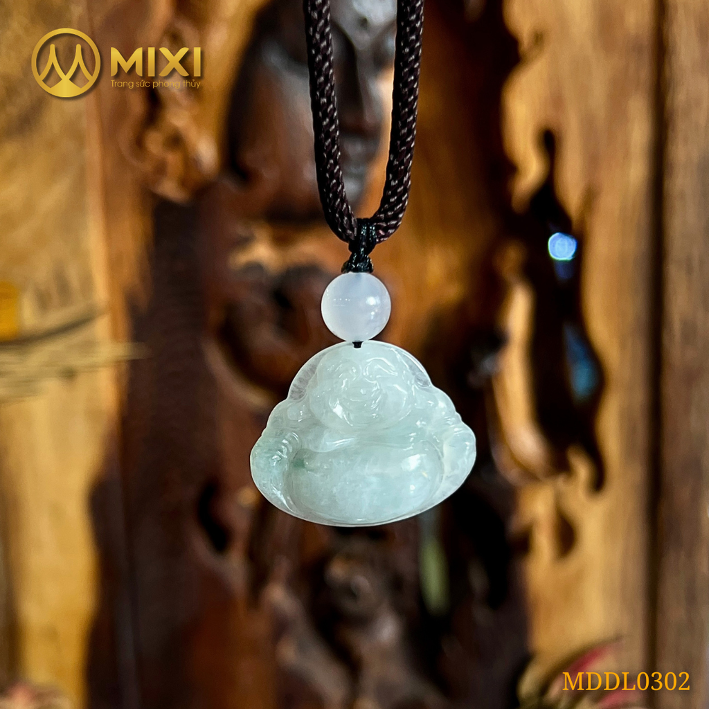 Mặt Dây Phật Di Lặc Ngọc Jade