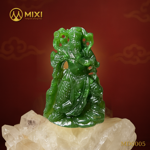 Mặt Dây Quan Công Ngọc Nephrite 2A