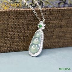 MD Hạt Đậu Ngọc Lam Băng Dầu Bọc Bạc Xi Vàng Trắng Sủi Đá Cao Cấp