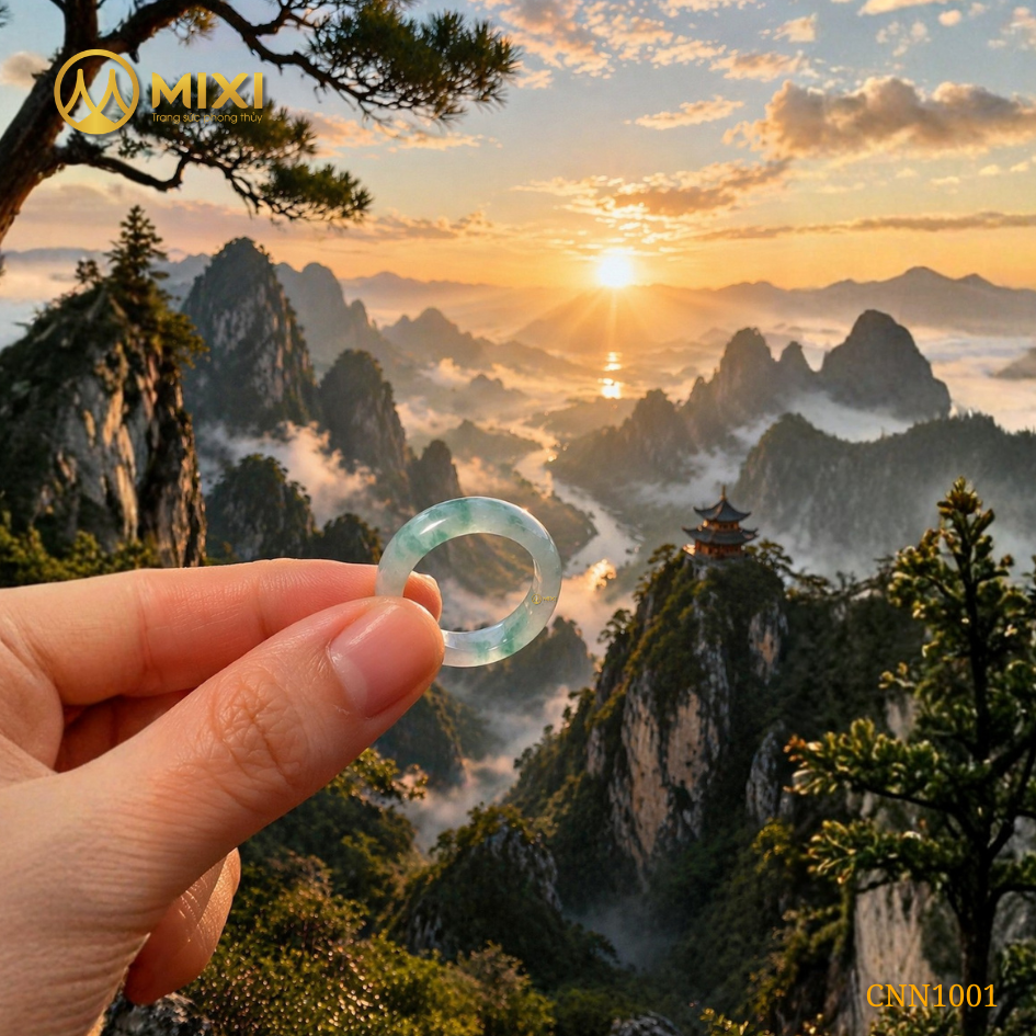 Nhẫn Ngọc Jade Hoa Bay