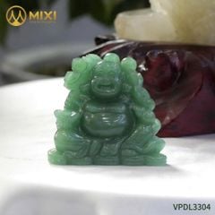 Phật Di Lặc Thạch Anh Xanh Vác Cành Đào