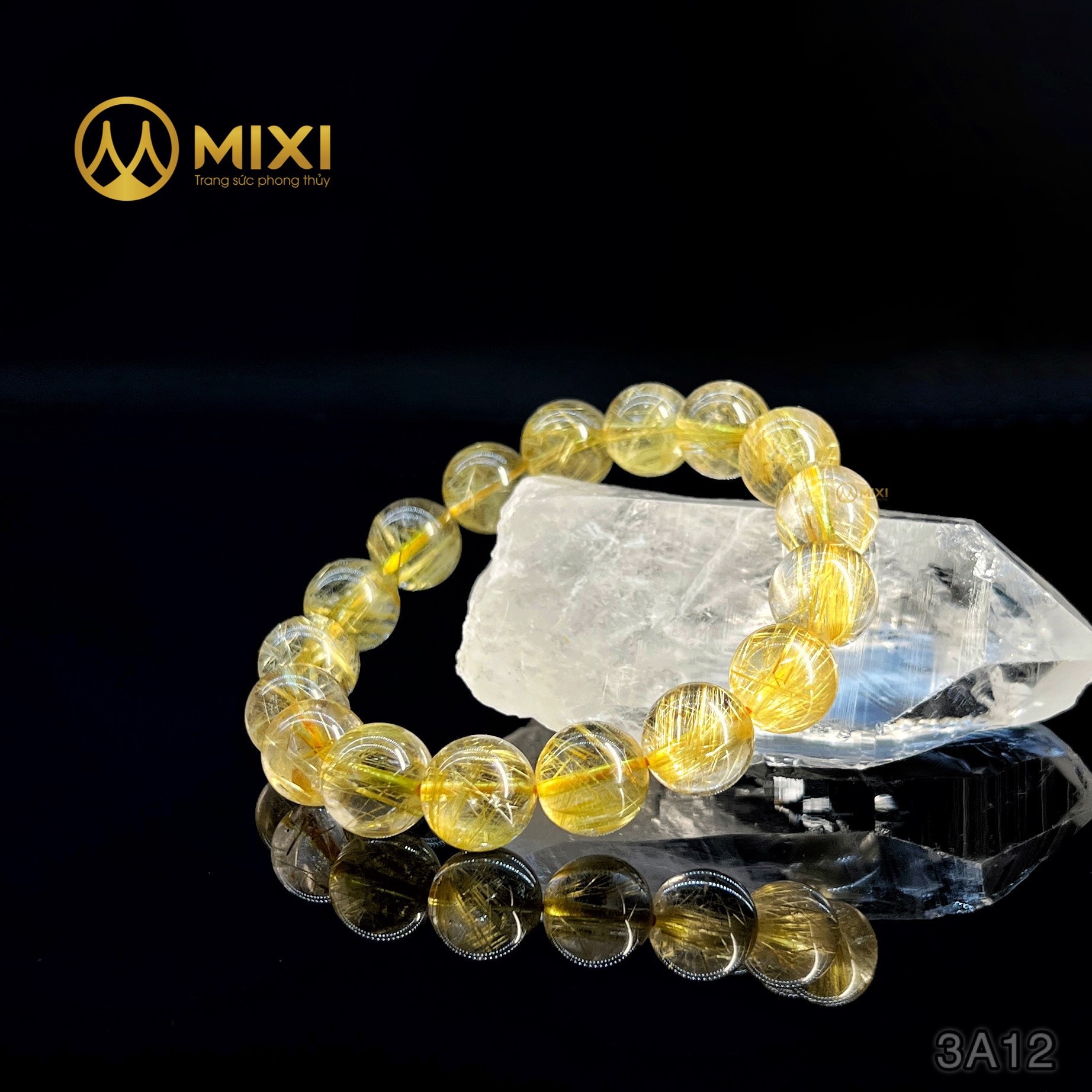 Vòng Tay Thạch Anh Tóc Vàng 3A
