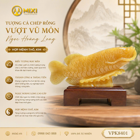Tượng Cá Chép Rồng Vượt Vũ Môn Ngọc Hoàng Long