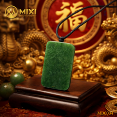 Mặt Dây Vô Sự Bài Ngọc Bích Nephrite