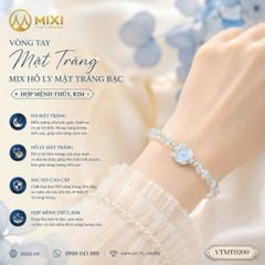 Vòng Tay Mặt Trăng 3A Mix Mặt Dây Bọc Bạc Hình Hồ Ly