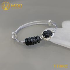 VT Dây Cáp Tỳ Hưu TA Tóc Đen Bọc Bạc Mix Ngũ Điếu