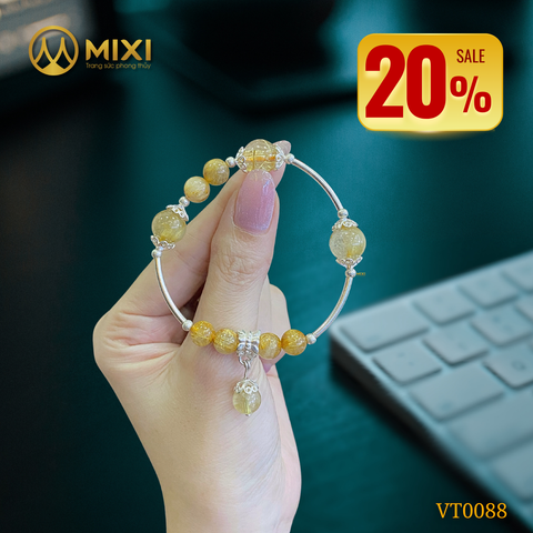 VT TA Tóc Vàng 1A Mix Charm Bạc