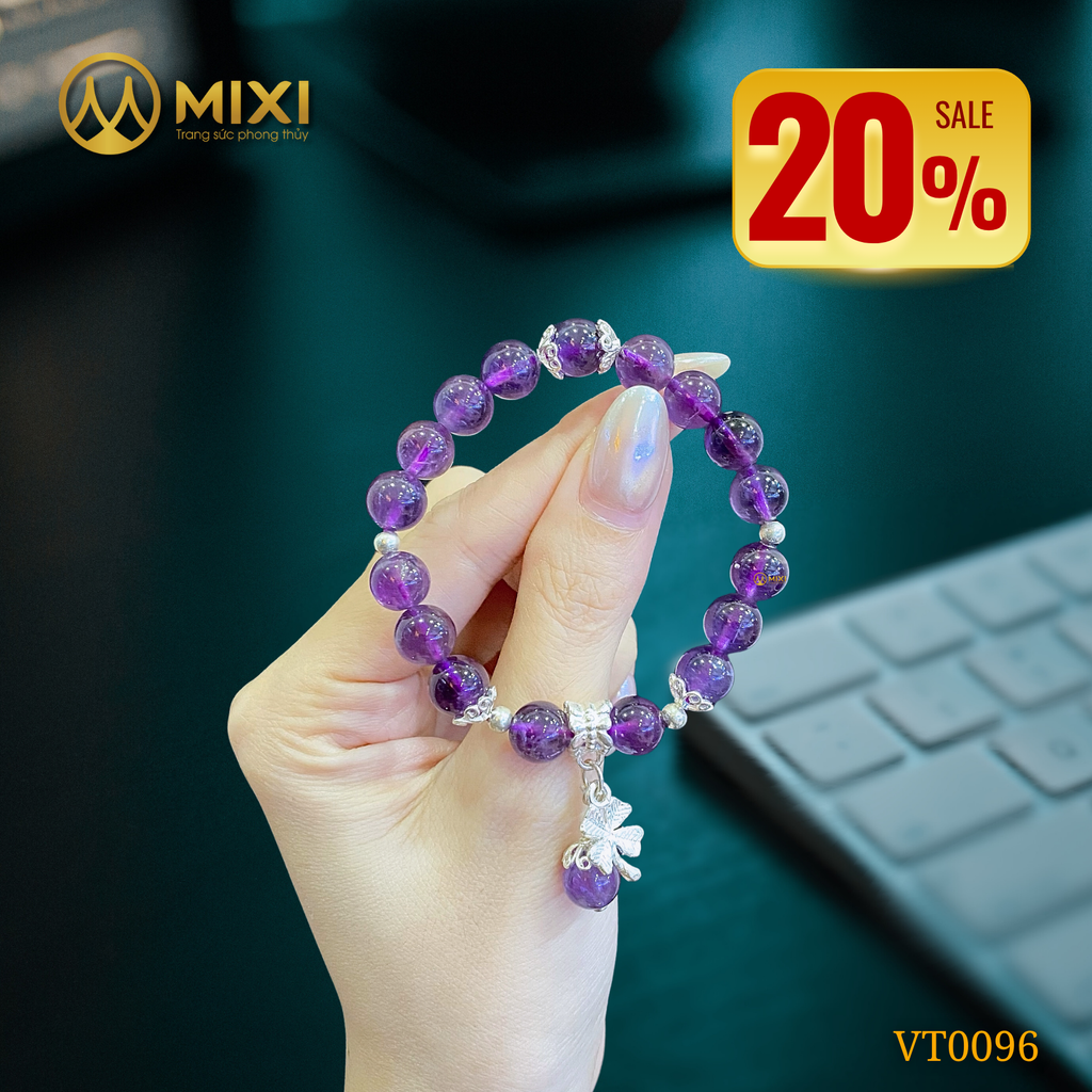 VT TA Tím 2A 8 Mix Charm Cỏ 4 Lá Bạc 999