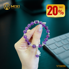 VT TA Tím 2A 8 Mix Charm Cỏ 4 Lá Bạc 999