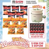  Mì Cay Sasin Thùng 10 gói + Nồi Điện Mini Ozhu (Chọn vị) 