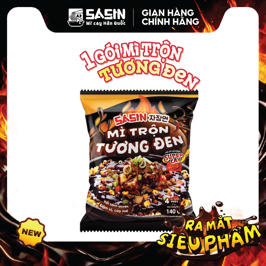  Mì Trộn Tương Đen Sasin 120gr/gói 