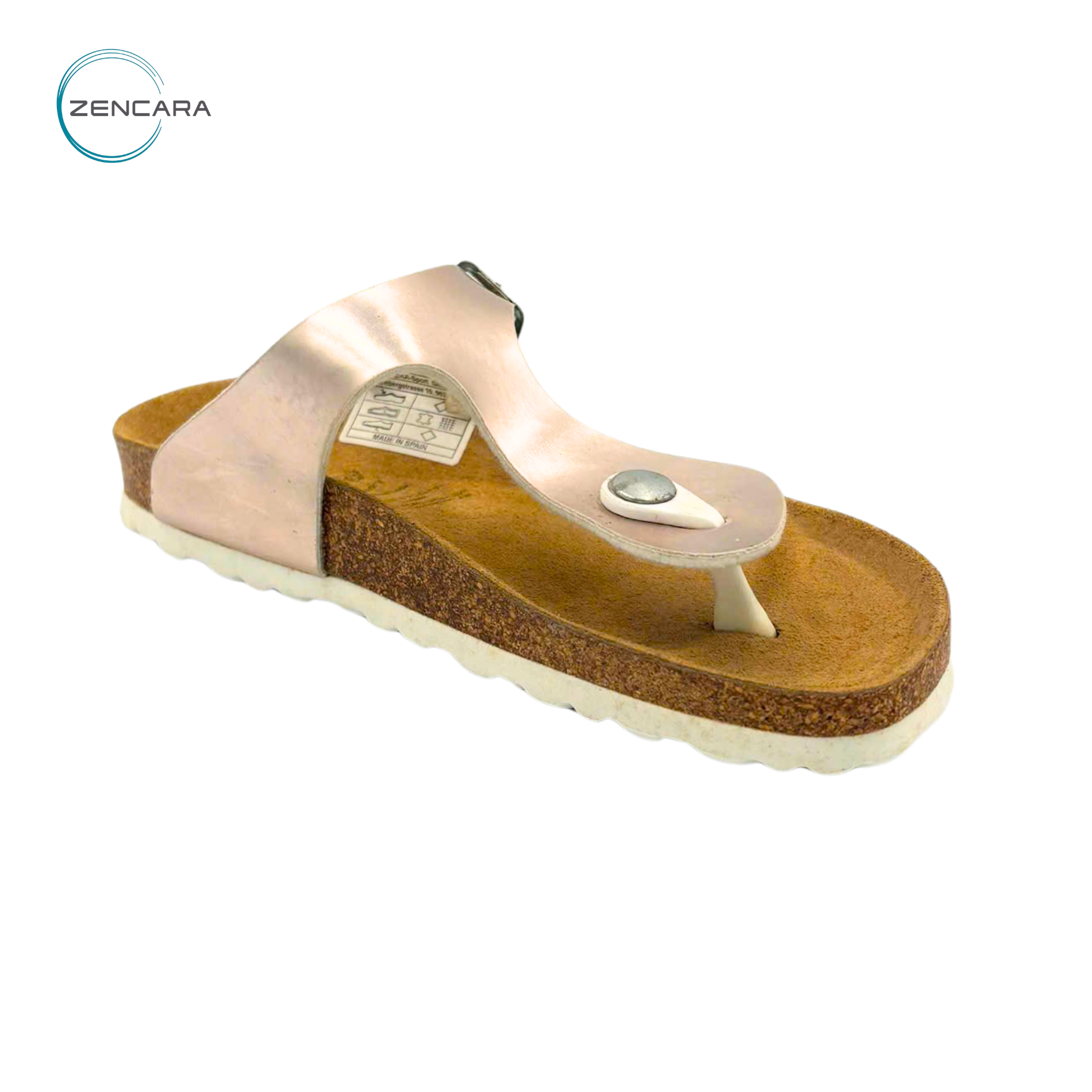  Dép Đế Cork Nữ Màu Hồng.Zencara 