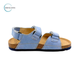  Sandal Sức Khỏe Đế Cork Trẻ Em Màu Xanh.Zencara 