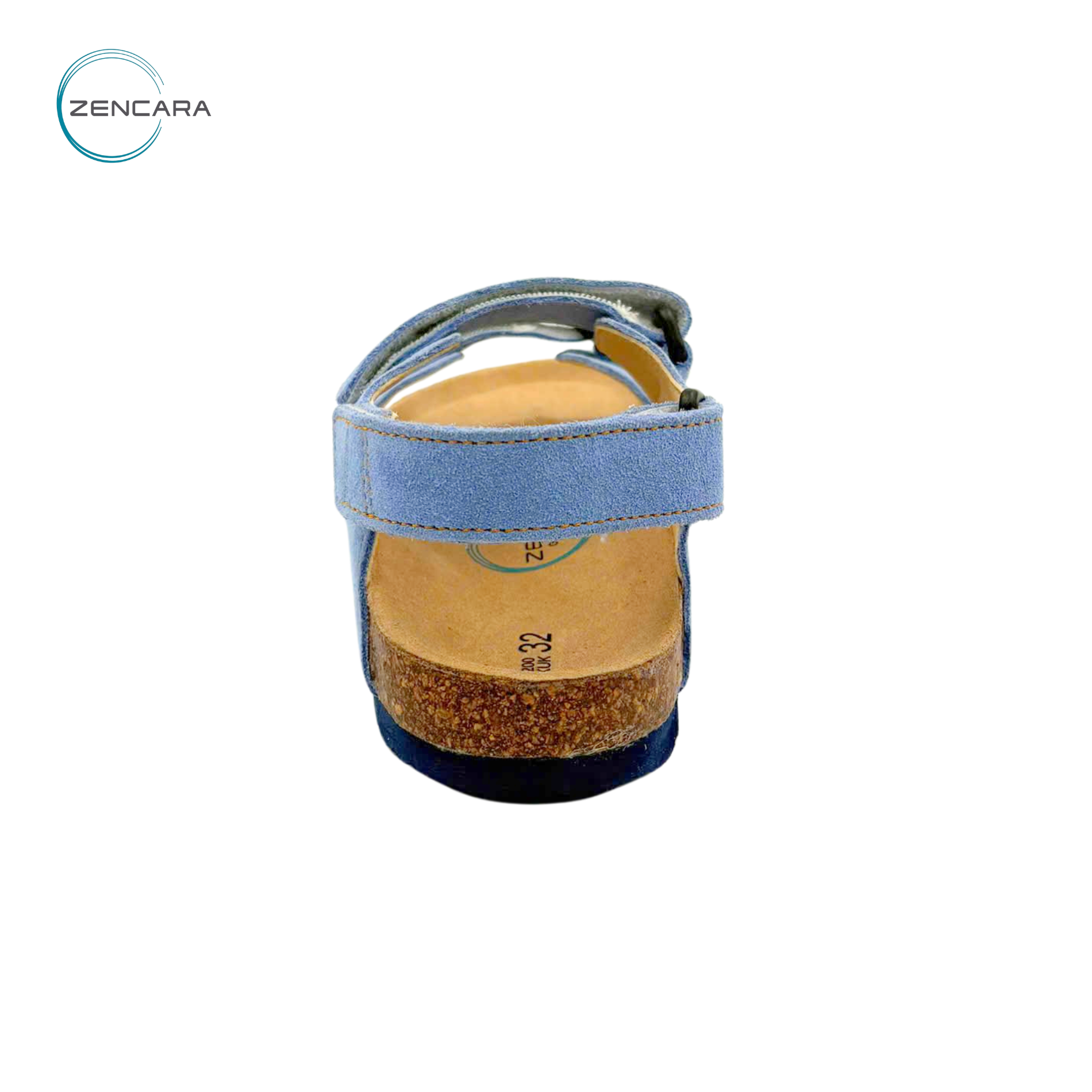  Sandal Sức Khỏe Đế Cork Trẻ Em Màu Xanh.Zencara 