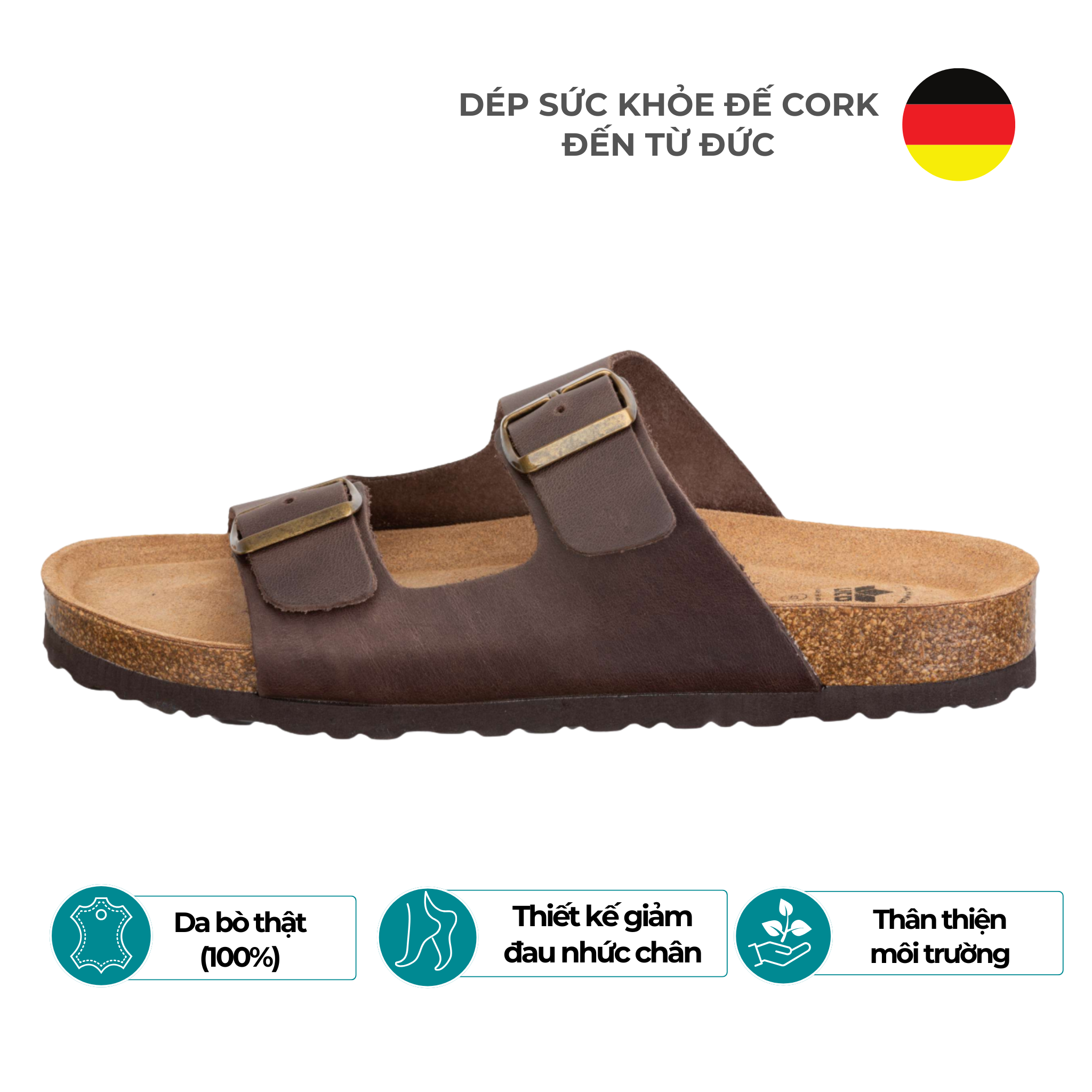  Dép Sức Khỏe Đế Cork Nam/Nữ - Alvaro Brown1 