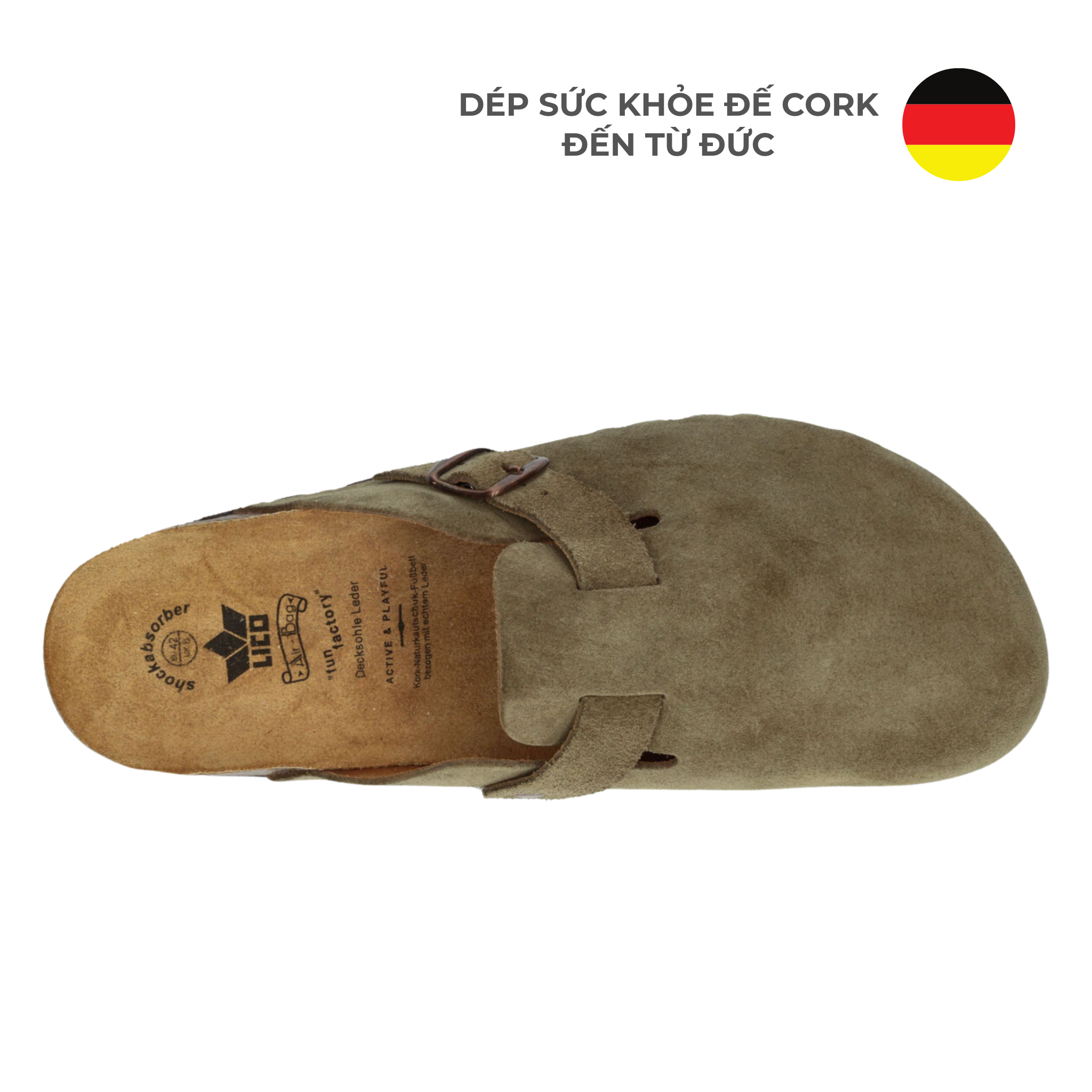  Dép Sức Khỏe Đế Cork Nam/Nữ - Pedro Olive 