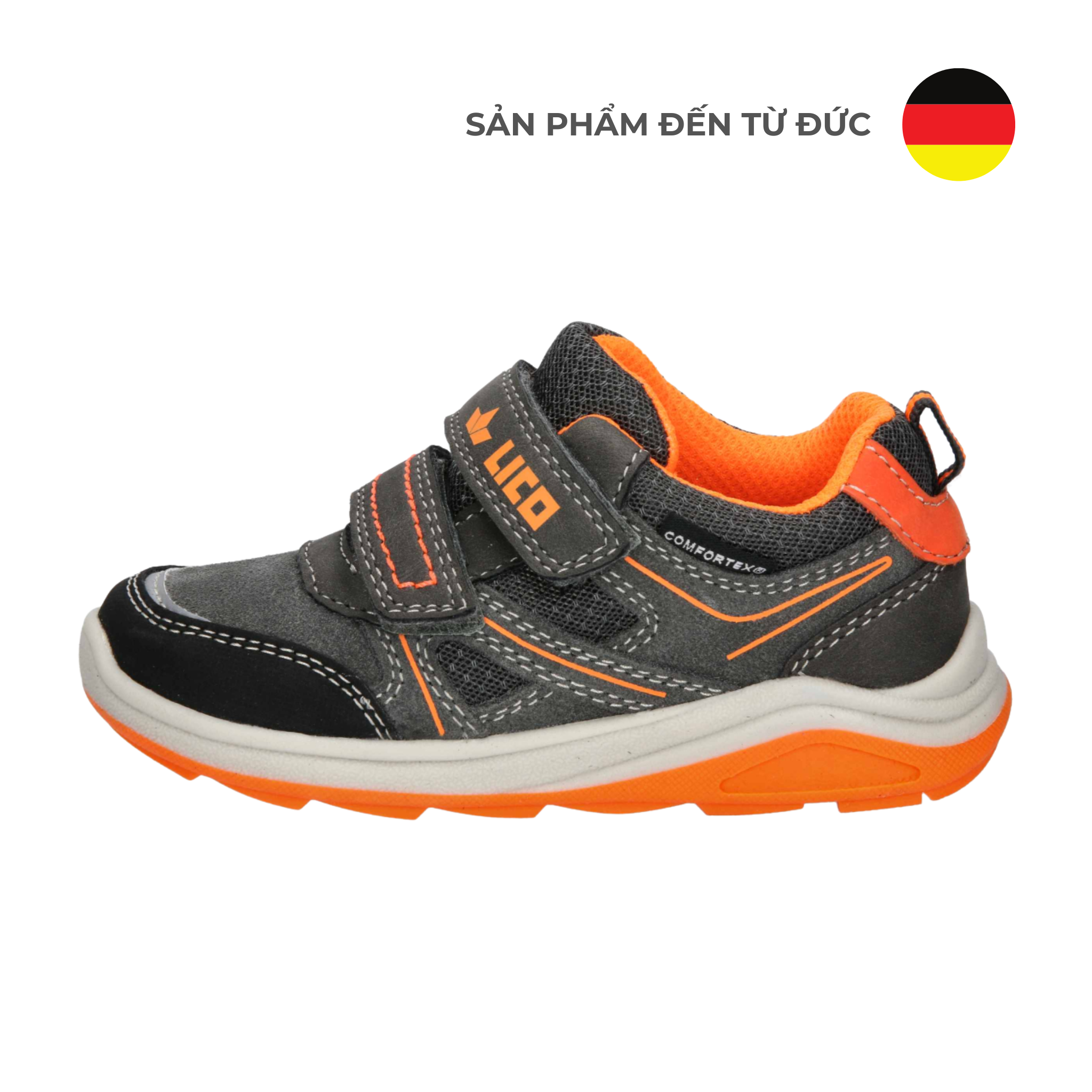  Giày Bé Trai Ashoka V Grey/Orange 