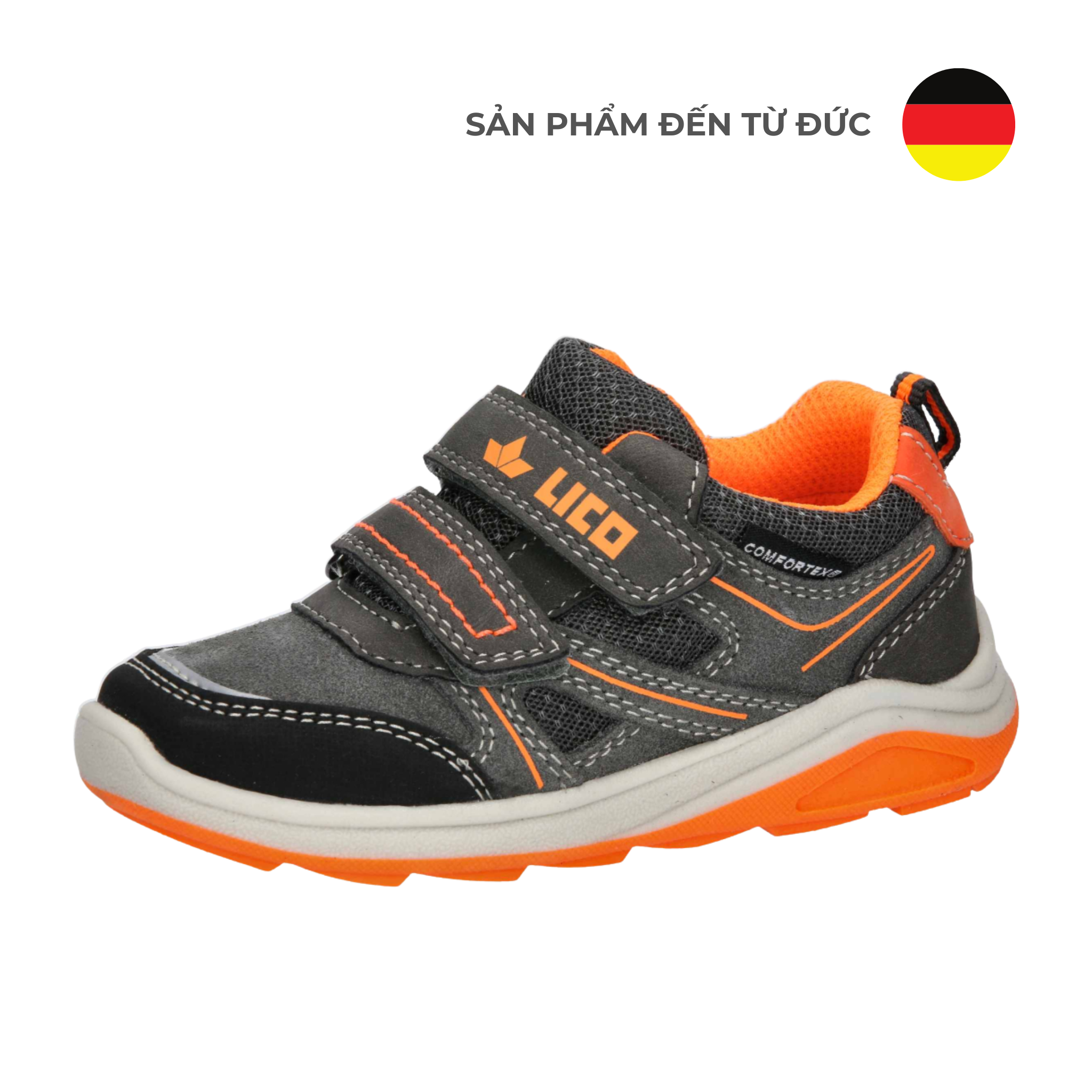  Giày Bé Trai Ashoka V Grey/Orange 