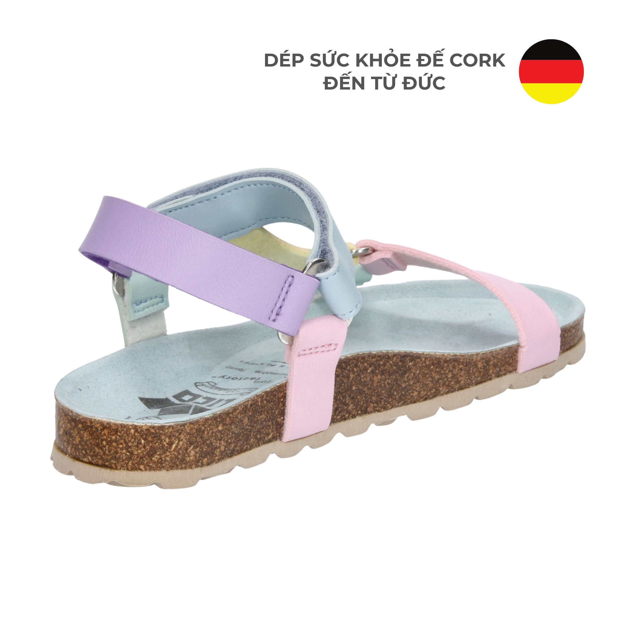  Sandal Đế Cork Bé Gái - Multi Colour 