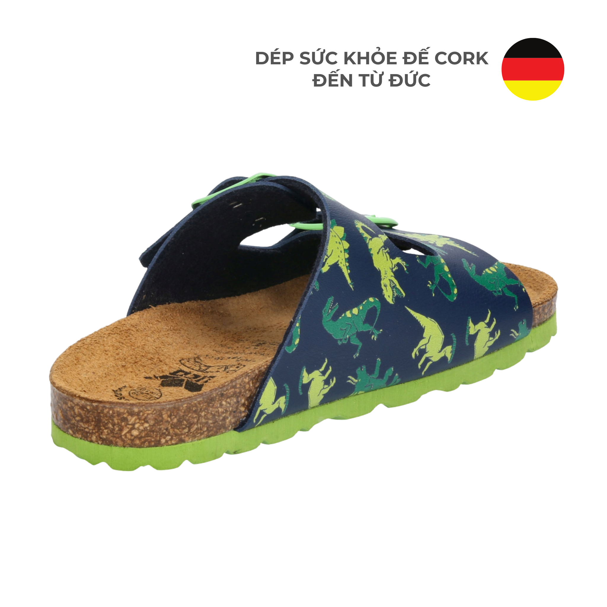  Dép Đế Cork Bé Trai - Bioline Universe Navy/Green/Blue 