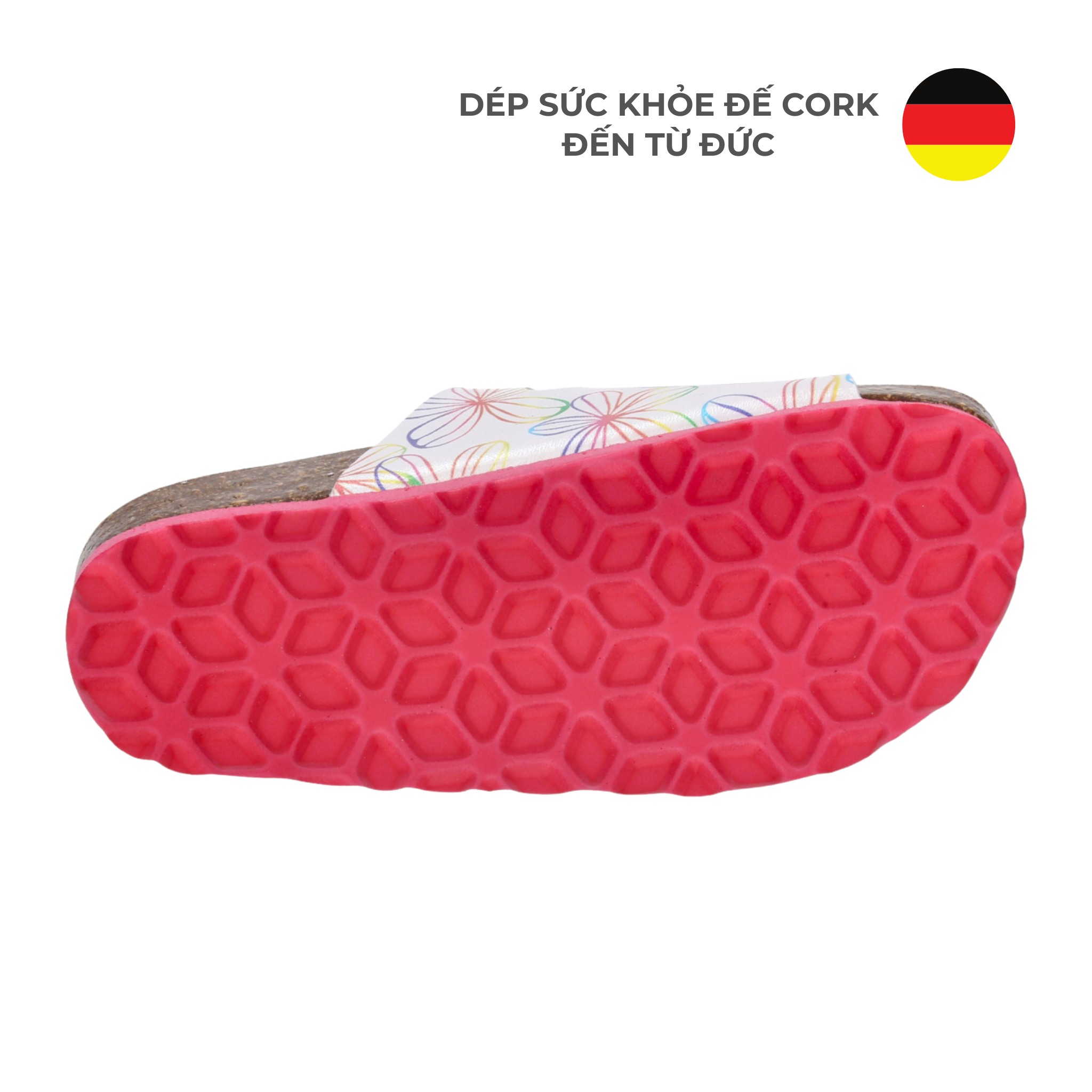  Dép Đế Cork Bé Gái - Bioline Star Weiss/Bunt 