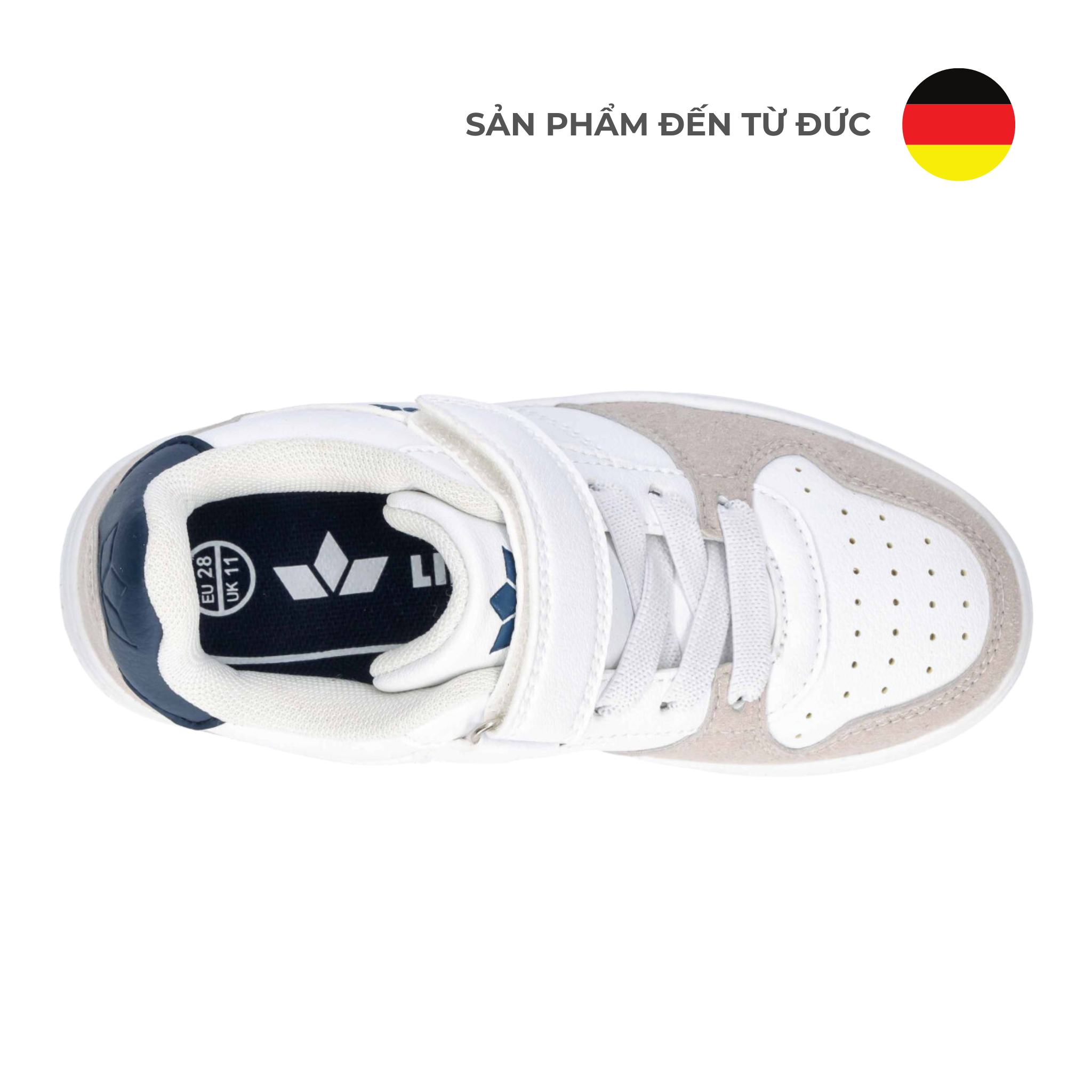  Giày Bé Trai Chad VS White & Navy 